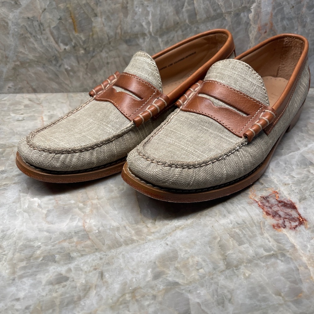 Vintage Johnston & Murphy Canvas and Leather Loafer Size 8
